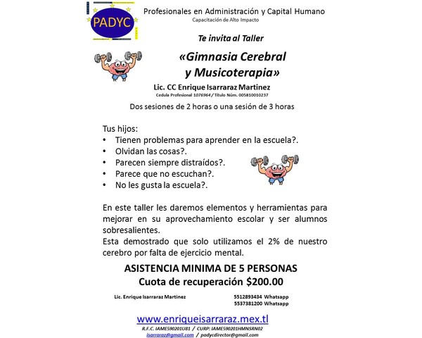 Gimnasia Cerebral Y Musicoterapia Enrique Isarraraz Martinez